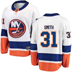Billy Smith New York Islanders Men's Fanatics Branded White Breakaway Away Jersey