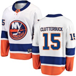 Cal Clutterbuck New York Islanders Youth Fanatics Branded White Breakaway Away Jersey