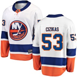 Casey Cizikas New York Islanders Youth Fanatics Branded White Breakaway Away Jersey