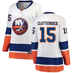 Cal Clutterbuck New York Islanders Women's Fanatics Branded White Breakaway Away Jersey