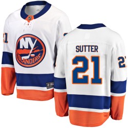 Brent Sutter New York Islanders Youth Fanatics Branded White Breakaway Away Jersey