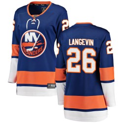 Dave Langevin New York Islanders Women's Fanatics Branded Blue Breakaway Home Jersey