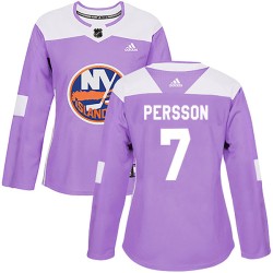 Stefan Persson New York Islanders Women's Adidas Authentic Purple Fights Cancer Practice Jersey