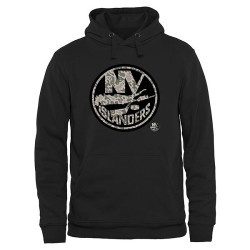 New York Islanders Men's Black Rink Warrior Pullover Hoodie