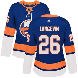 Dave Langevin New York Islanders Women's Adidas Authentic Royal Home Jersey