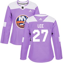 Anders Lee New York Islanders Women's Adidas Authentic Purple Fights Cancer Practice Jersey