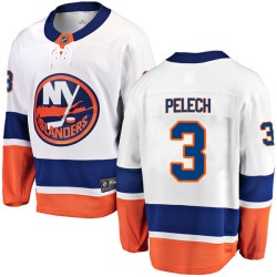 Adam Pelech New York Islanders Men's Fanatics Branded White Breakaway Away Jersey