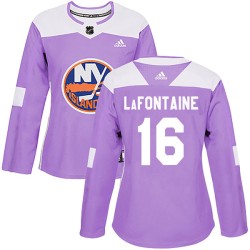 Pat LaFontaine New York Islanders Women's Adidas Authentic Purple Fights Cancer Practice Jersey