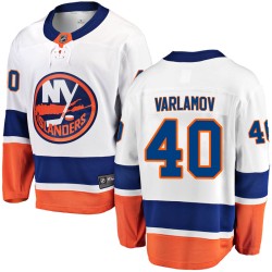 Semyon Varlamov New York Islanders Youth Fanatics Branded White Breakaway Away Jersey