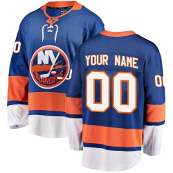 Custom New York Islanders Youth Fanatics Branded Blue Breakaway Home Jersey