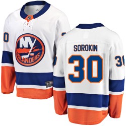 Ilya Sorokin New York Islanders Men's Fanatics Branded White Breakaway Away Jersey