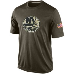 New York Islanders Men's Nike Olive Salute To Service KO Performance Dri-FIT T-Shirt