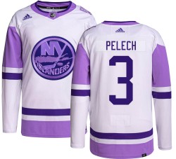 Adam Pelech New York Islanders Youth Adidas Authentic Hockey Fights Cancer Jersey