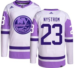 Bob Nystrom New York Islanders Men's Adidas Authentic Hockey Fights Cancer Jersey