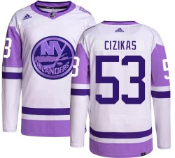 Casey Cizikas New York Islanders Men's Adidas Authentic Hockey Fights Cancer Jersey