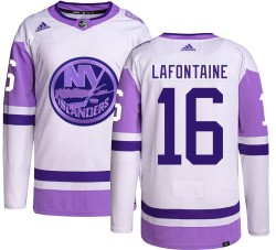 Pat LaFontaine New York Islanders Men's Adidas Authentic Hockey Fights Cancer Jersey
