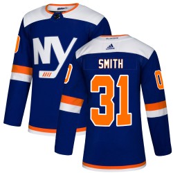 Billy Smith New York Islanders Men's Adidas Authentic Blue Alternate Jersey