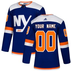 Custom New York Islanders Men's Adidas Authentic Blue Alternate Jersey