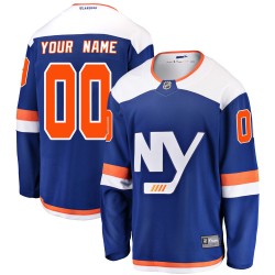 Custom New York Islanders Men's Fanatics Branded Blue Breakaway Alternate Jersey