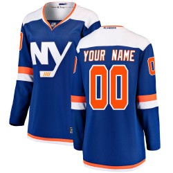 Custom New York Islanders Women's Fanatics Branded Blue Breakaway Alternate Jersey