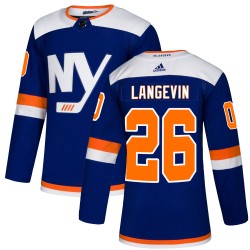 Dave Langevin New York Islanders Men's Adidas Authentic Blue Alternate Jersey
