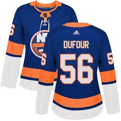 William Dufour New York Islanders Women's Adidas Authentic Royal Home Jersey