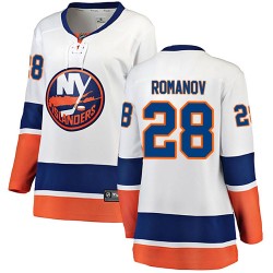 Alexander Romanov New York Islanders Women's Fanatics Branded White Breakaway Away Jersey