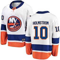 Simon Holmstrom New York Islanders Men's Fanatics Branded White Breakaway Away Jersey