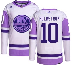 Simon Holmstrom New York Islanders Youth Adidas Authentic Hockey Fights Cancer Jersey