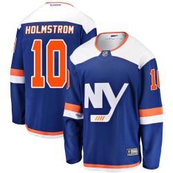 Simon Holmstrom New York Islanders Youth Fanatics Branded Blue Breakaway Alternate Jersey