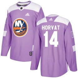Bo Horvat New York Islanders Men's Adidas Authentic Purple Fights Cancer Practice Jersey
