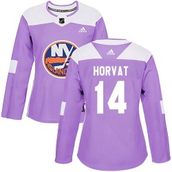 Bo Horvat New York Islanders Women's Adidas Authentic Purple Fights Cancer Practice Jersey