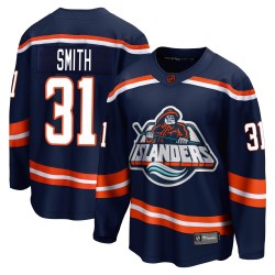 Billy Smith New York Islanders Men's Fanatics Branded Navy Breakaway Special Edition 2.0 Jersey