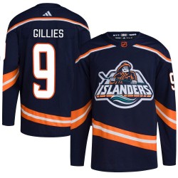 Clark Gillies New York Islanders Men's Adidas Authentic Navy Reverse Retro 2.0 Jersey