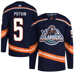 Denis Potvin New York Islanders Men's Adidas Authentic Navy Reverse Retro 2.0 Jersey