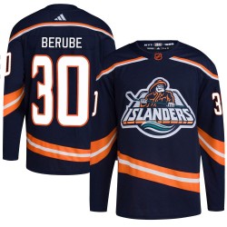 Jean-Francois Berube New York Islanders Men's Adidas Authentic Navy Reverse Retro 2.0 Jersey