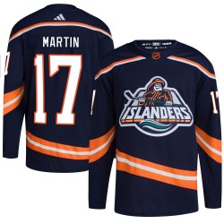 Matt Martin New York Islanders Men's Adidas Authentic Navy Reverse Retro 2.0 Jersey