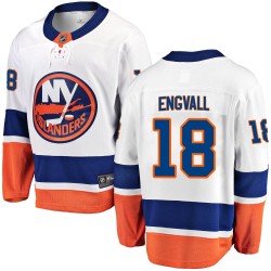 Pierre Engvall New York Islanders Men's Fanatics Branded White Breakaway Away Jersey