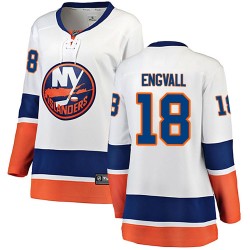 Pierre Engvall New York Islanders Women's Fanatics Branded White Breakaway Away Jersey