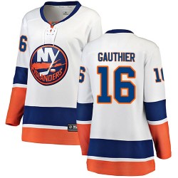Julien Gauthier New York Islanders Women's Fanatics Branded White Breakaway Away Jersey