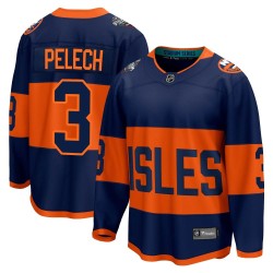 Adam Pelech New York Islanders Men's Fanatics Branded Navy Breakaway 2024 Stadium Series Jersey