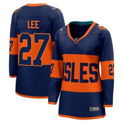 Anders Lee New York Islanders Women's Fanatics Branded Navy Breakaway 2024 Stadium Series Jersey