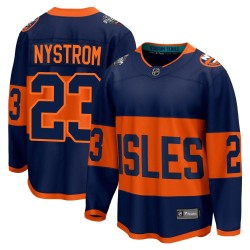 Bob Nystrom New York Islanders Men's Fanatics Branded Navy Breakaway 2024 Stadium Series Jersey