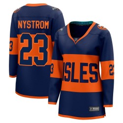 Bob Nystrom New York Islanders Women's Fanatics Branded Navy Breakaway 2024 Stadium Series Jersey