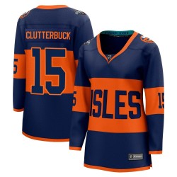 Cal Clutterbuck New York Islanders Women's Fanatics Branded Navy Breakaway 2024 Stadium Series Jersey