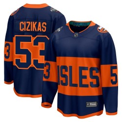 Casey Cizikas New York Islanders Men's Fanatics Branded Navy Breakaway 2024 Stadium Series Jersey