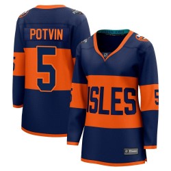 Denis Potvin New York Islanders Women's Fanatics Branded Navy Breakaway 2024 Stadium Series Jersey