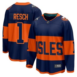 Glenn Resch New York Islanders Men's Fanatics Branded Navy Breakaway 2024 Stadium Series Jersey