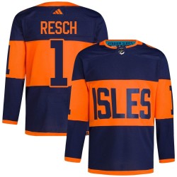 Glenn Resch New York Islanders Men's Adidas Authentic Navy 2024 Stadium Series Primegreen Jersey