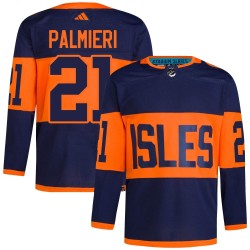 Kyle Palmieri New York Islanders Men's Adidas Authentic Navy 2024 Stadium Series Primegreen Jersey